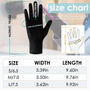 Achiou Women Winter Touchscreen Gloves Soft Comfortable Thermal Elastic Stretch Texting Glove for Traveling, Cycling, Running, Shopping (Black) …