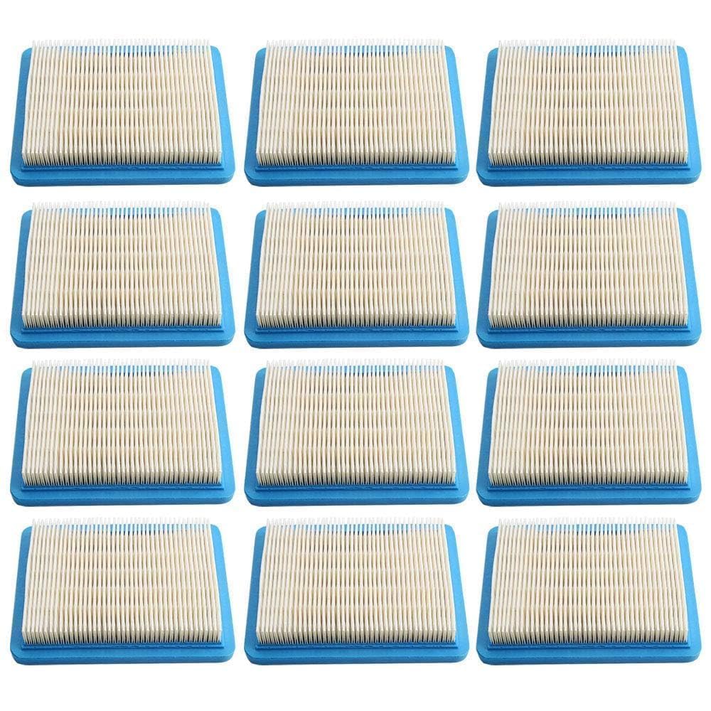 Harbot 491588S Flat Air Filter Cartridge for Briggs and Stratton 491588 399959 BS-4915885 625-675 Series Troy-Bilt TB110 Toro 20332 Craftsman 33644 Lawn Mower 12PACK Air Cleaner