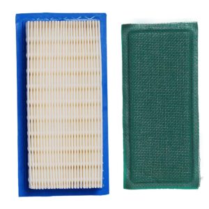 HIFROM Flat Air Filter Cartridge Cleaner Pre-Filter with Fuel Filter Spark Plug Kit Replacement for 176400 19B400 226400 256400 192400 196400 Replace 4195 496077 691643