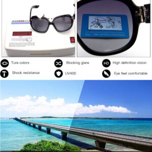 Oversized Polarized for Women Sunglasses Retro Classic Shades for Ladies Sunglasses Gradient Black