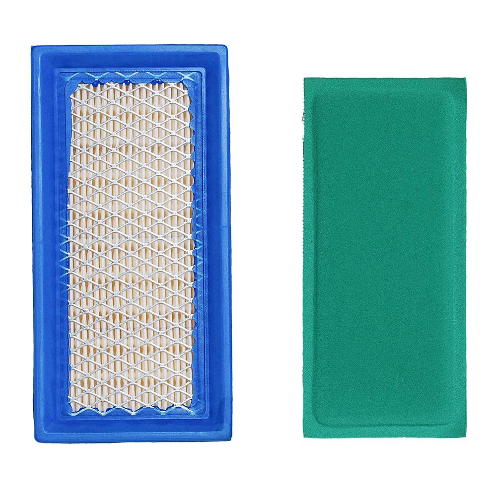 HIFROM Flat Air Filter Cartridge Pre-Filter with Spark Plug Replacement for 93400 115400 133400 Replace 494511 494511S 492889 492889S