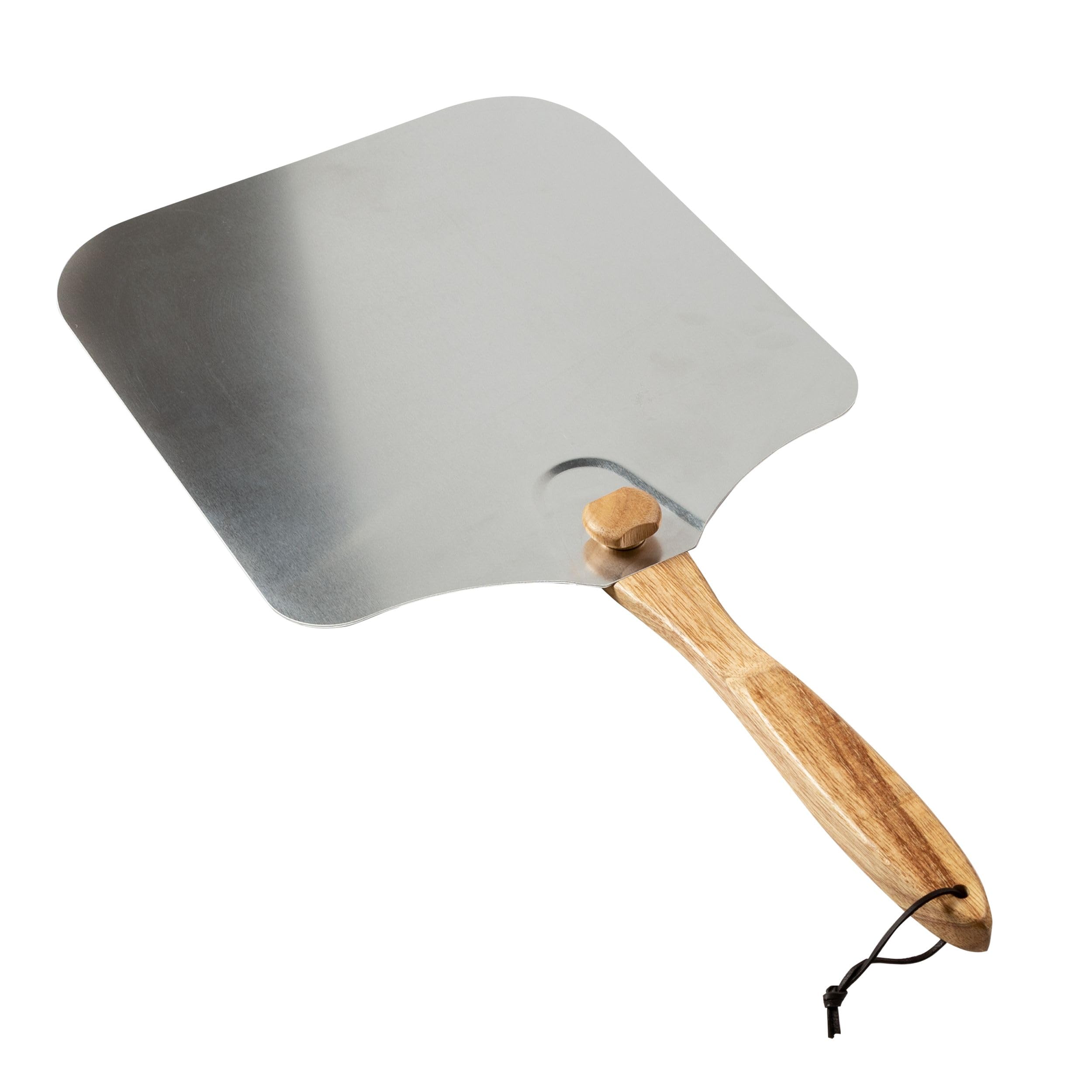 Old Stone Pizza Kitchen Aluminum Pizza Peel with Collapsible Wooden Handle, 14x16-Inch