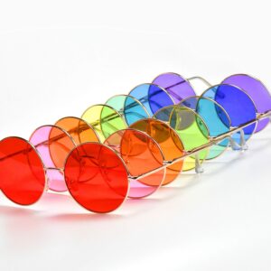 Pride Rainbow Sunglasses Gay LGBTQ Accessories Bisexual Stuff Festival Futuristc