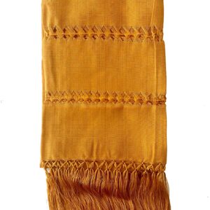 ALKIMIA INC Mexican Handmade Fiesta Rebozo Shawl XLarge (Gold)