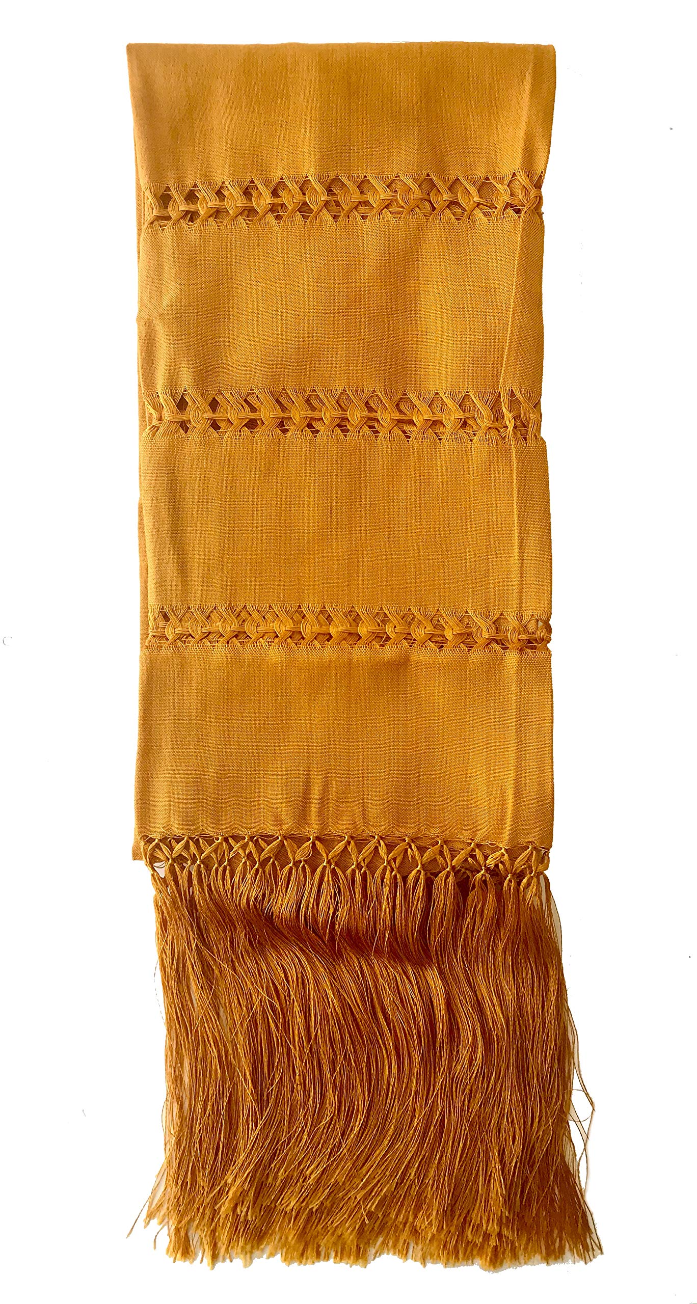 ALKIMIA INC Mexican Handmade Fiesta Rebozo Shawl XLarge (Gold)