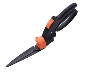 edward tools swivel hedge shears with 360 degree rotation - harden stainless steel blade lawn scissors - easy edging - ergo grip handle with safety lock