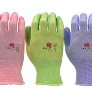 12 PAIRS Women Gardening Gloves with Micro Foam Coating - Garden Gloves Texture Grip - Women’s Work Glove - Working Gloves For Weeding, Digging, Raking and Pruning, Medium