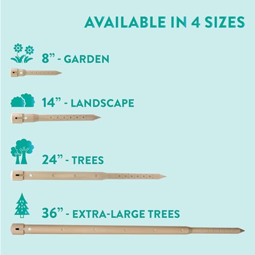 24-inch DEEP DRIP Tree Watering Stake (3 Pack) (Tan) | UV-Protected ABS Plastic Deep Root Irrigation Spike for Trees, Fruit Trees, Flowering Trees, Nut Trees