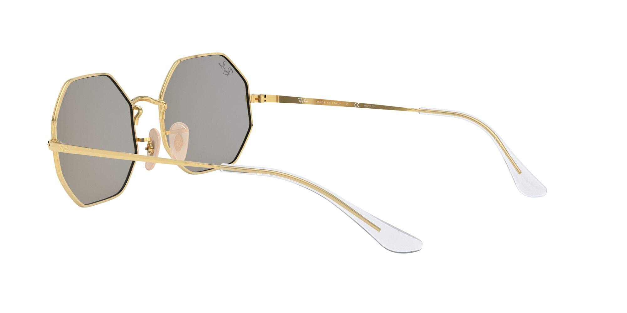 Ray-Ban Rb1972 Octagon Evolve Polarized Sunglasses, Gold/Photochromic Dark Grey Mirrored Gold, 54 mm