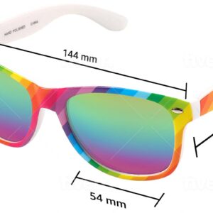 Festival Sunglasses Mirrored Women Gay Pride Accessories Wayfarer Rainbow Lens