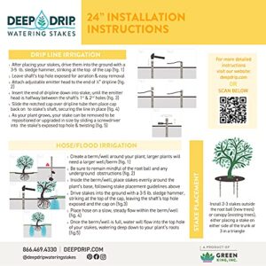 24-inch DEEP DRIP Tree Watering Stake (3 Pack) (Tan) | UV-Protected ABS Plastic Deep Root Irrigation Spike for Trees, Fruit Trees, Flowering Trees, Nut Trees