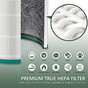 2 Pack HP01 HP02 HEPA Filter Replacement Compatible with Dyson HP01 HP02 DP01 DP02 Desk Purifiers, Replaces Part # 968125-03, Fit for Dyson Pure Hot Cool Link Air Purifier Filter