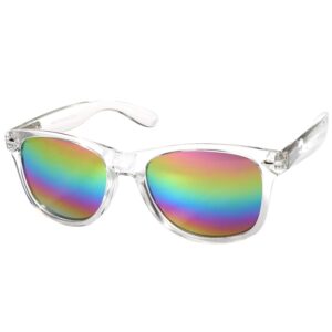 festival sunglasses mirrored women gay pride accessories wayfarer rainbow lens