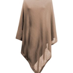 MissShorthair Women's Lightweight Knitted Scarf Poncho Sweater Cape Shawl Versatile Spring Summer Ponchos Wraps Khaki