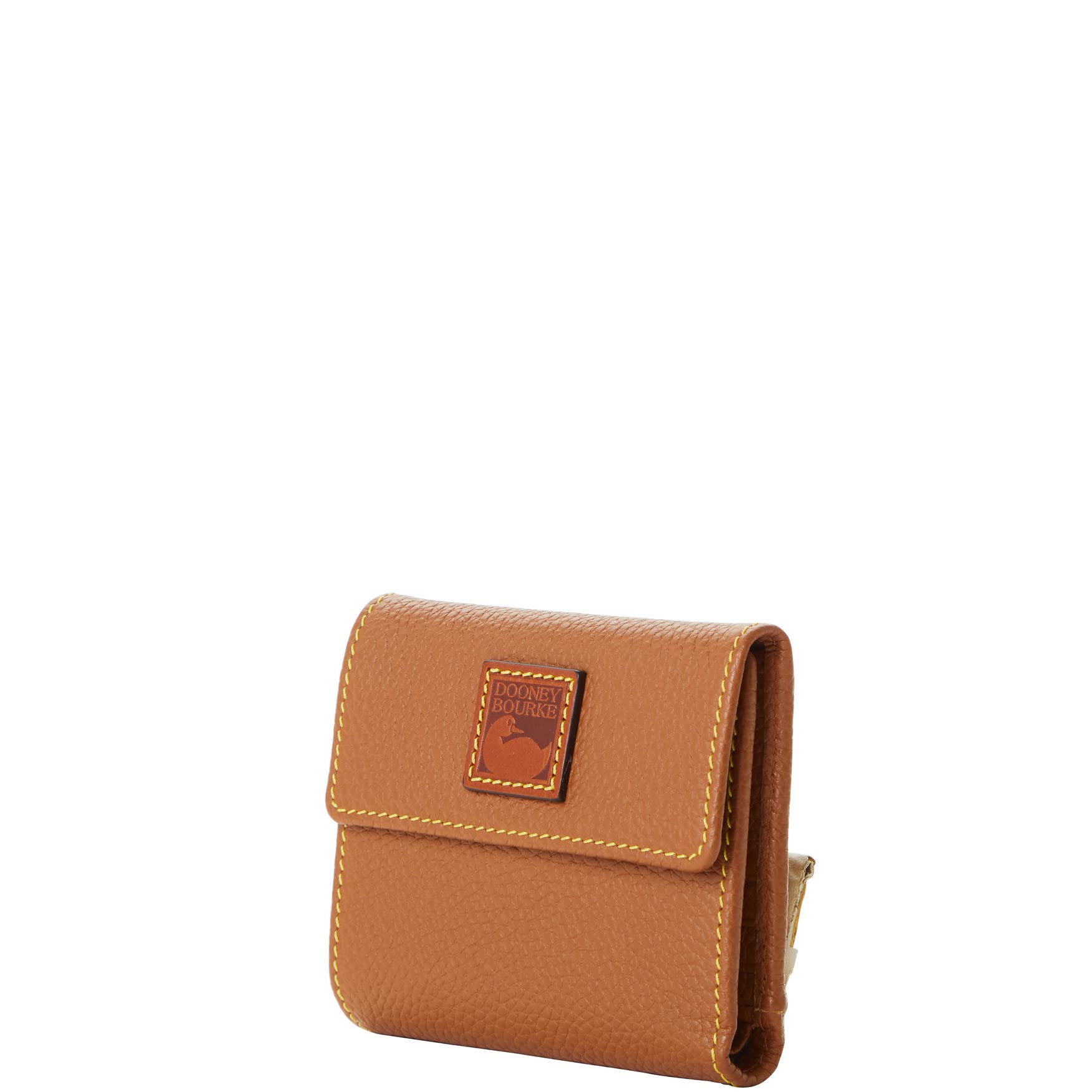 Dooney & Bourke Wallet, Pebble Grain Small Flap Credit Card Wallet - Caramel