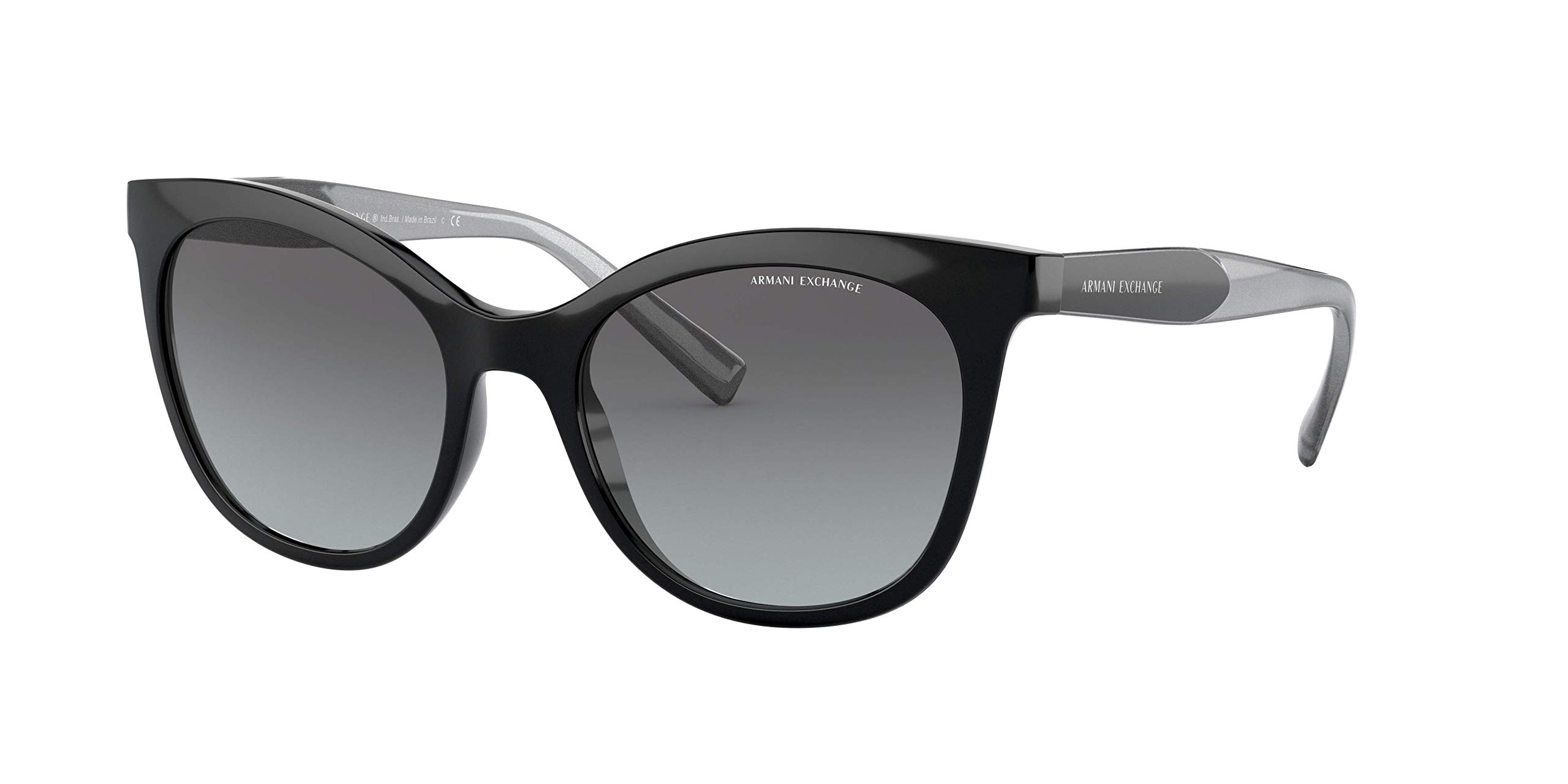 A|X ARMANI EXCHANGE Women's AX4094S Cat Eye Sunglasses, Black/Grey Gradient, 54 mm