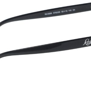 Ralph by Ralph Lauren Women's RA5265 Butterfly Sunglasses, Shiny Black/Gradient Grey, 55 mm