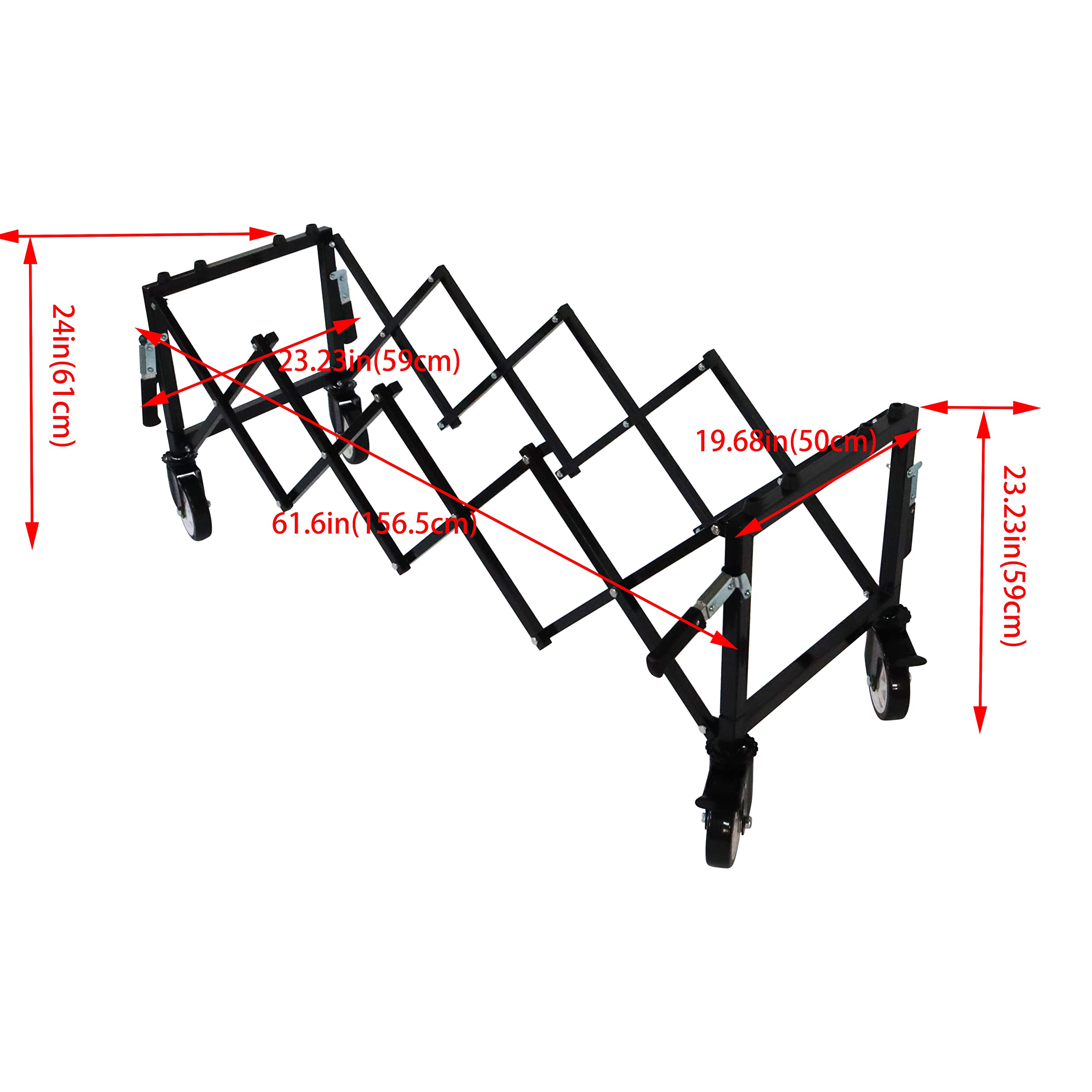 INTSUPERMAI Carbon Steel Funeral Stretcher Truck Church Truck Casket Stand Trolley Cart Fordable Mortuary Supply Fordable Coffin Cart