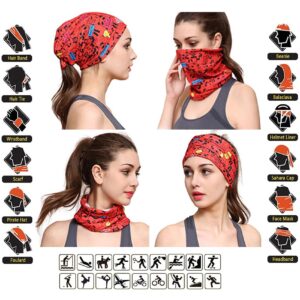 HCMY Balaclava 9 Pack Neck Gaiters Bandana Shiesty Mask Magic Scarf Headwear Tube UV Face Mask Headbands for women