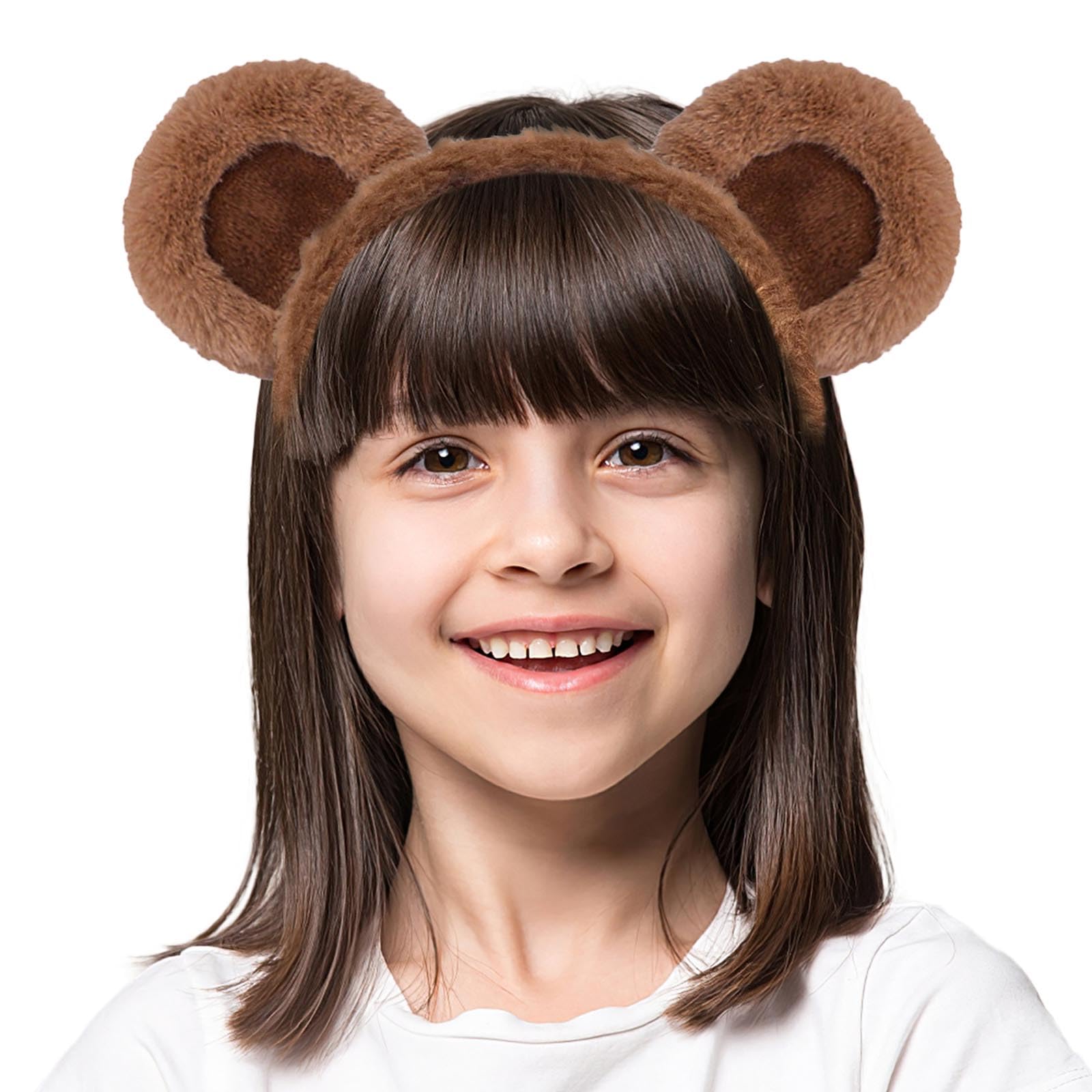 pagreberya Costume Headband, Animal/Birthday Theme, Bear and Monkey Ears Headband Fabric, Hand Wash Only, SPTA134, One Size Fits All, children, adults, partygoers