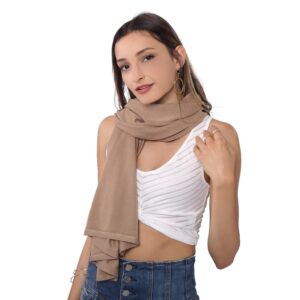 MissShorthair Women's Lightweight Knitted Scarf Poncho Sweater Cape Shawl Versatile Spring Summer Ponchos Wraps Khaki