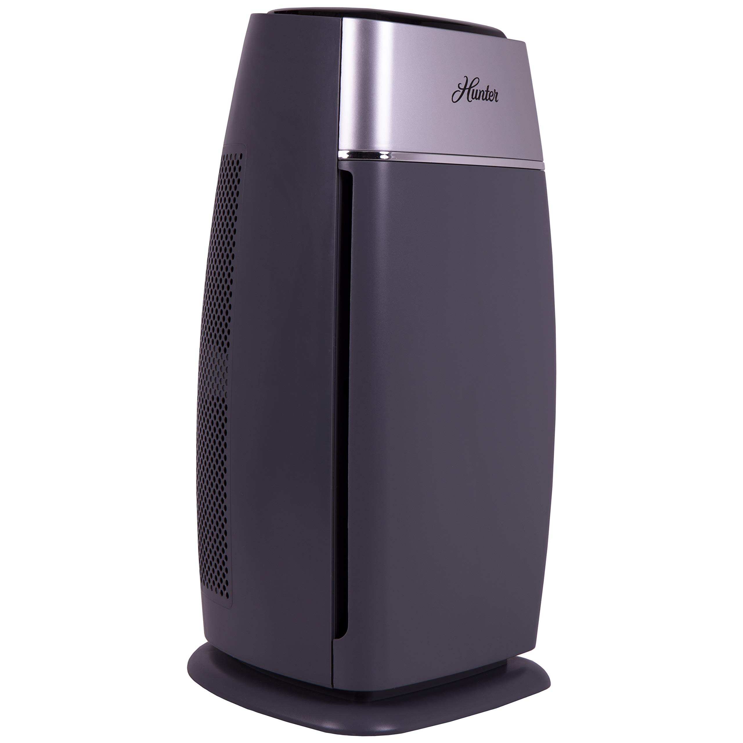 Hunter Fan Company HP100GRS Air Purifier, Small Tower, Gray & Silver