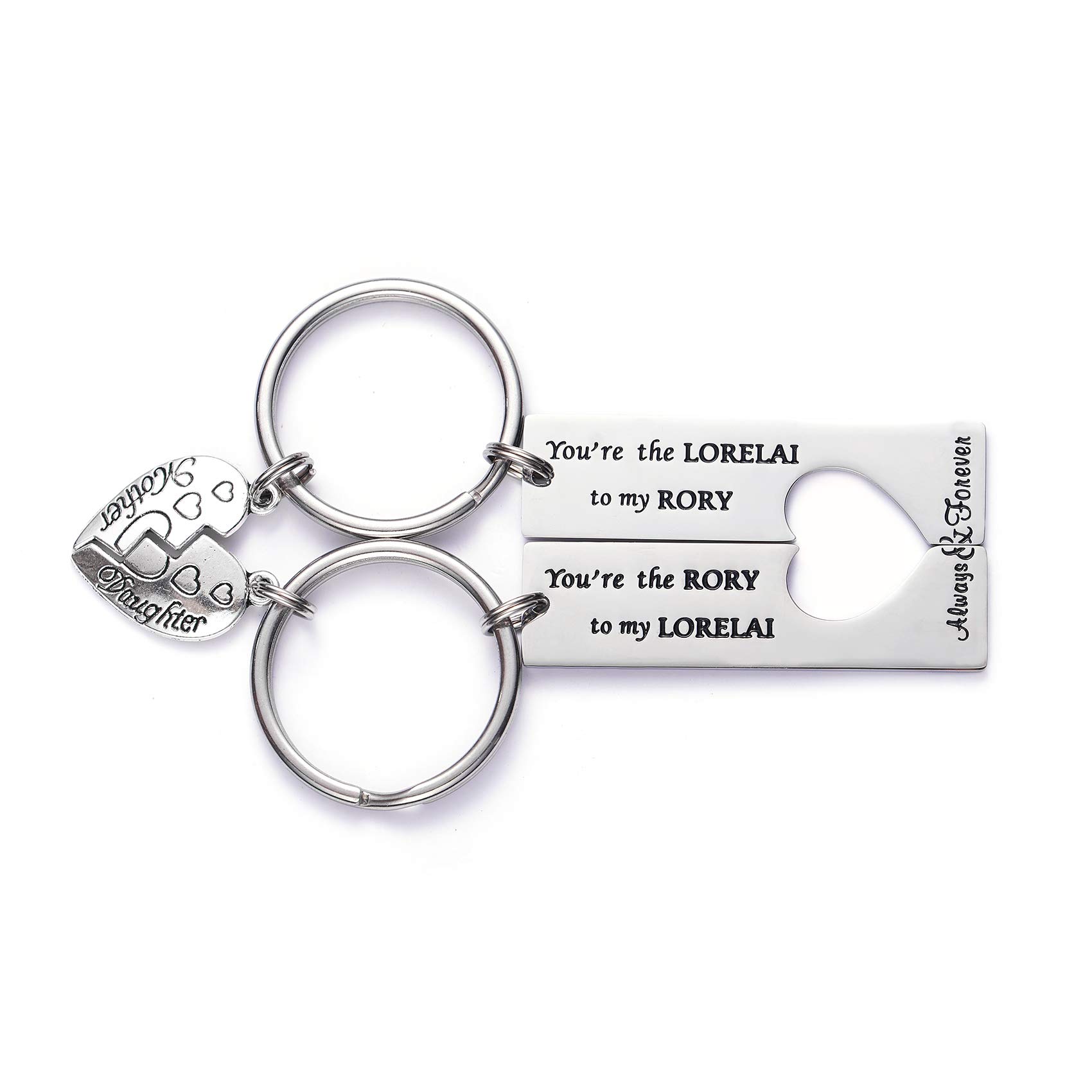 LParkin Gilmore Girls Merchandise Keychains For Mother Daughter Gifts Keychain Set of 2