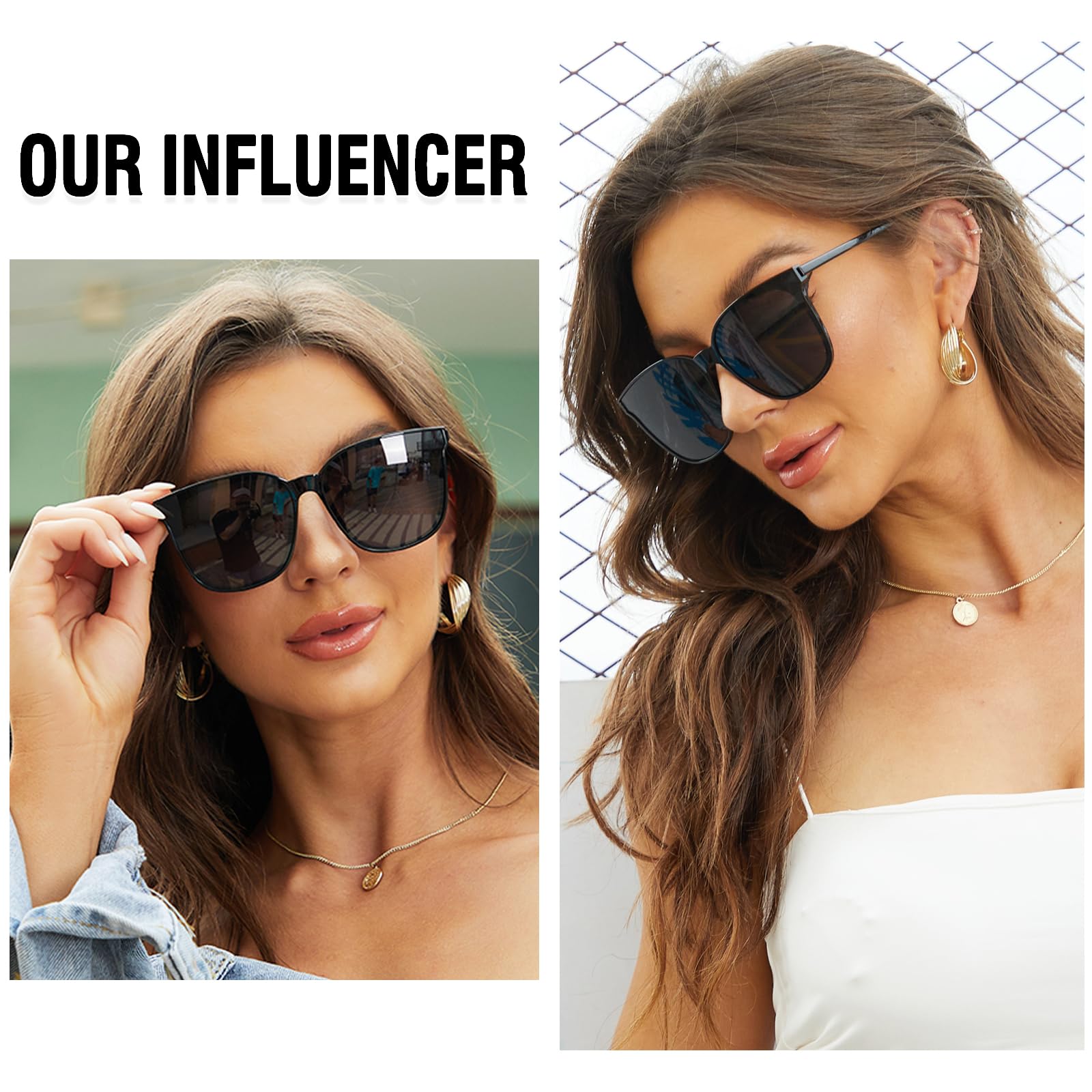 DUCO Retro Round Sunglasses for Women Vintage Polarized Woman Shades Lightweight PC Frame UV400 Protection Sun Glasses W016