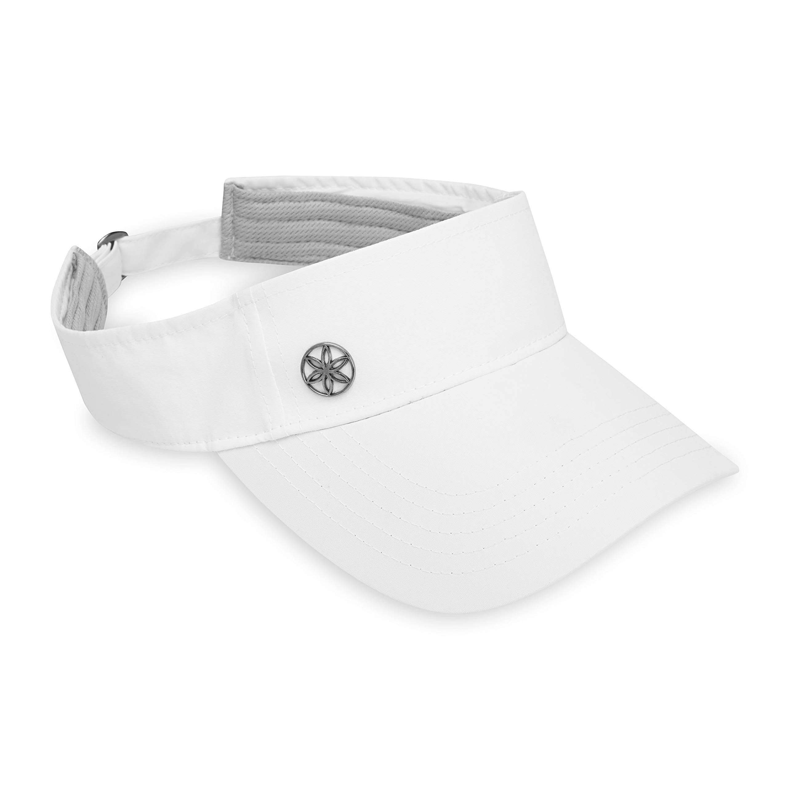 Gaiam Classic Fitness Quick-Dry Visor - Sun Protection Visors for Women with Open-Top Visor Cut for Releasing Excess Body Heat, Cooling Hat, Women's Country Club Attire for Golf & Tennis, White