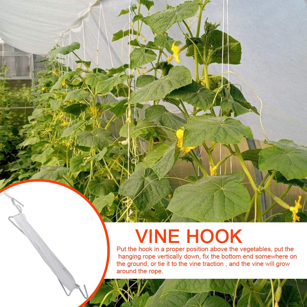 DAMEING Plant Climbing Hooks, Tomato Support J Hook Garden Hooks to Prevent Tomatoes from Pinching or Falling Off (20Pcs)