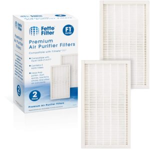 Fette Filter - 2 True HEPA Filters Compatible with 3M Filtrete F1 Replacement Filter for Purifier FAP-C01-F1,FAP-T02-F1, FAP-C01BA-G1, FAP-T02WA-G1, FAP-ST02W FAP-ST02N Compare to Part # FAPF-F1-A F1