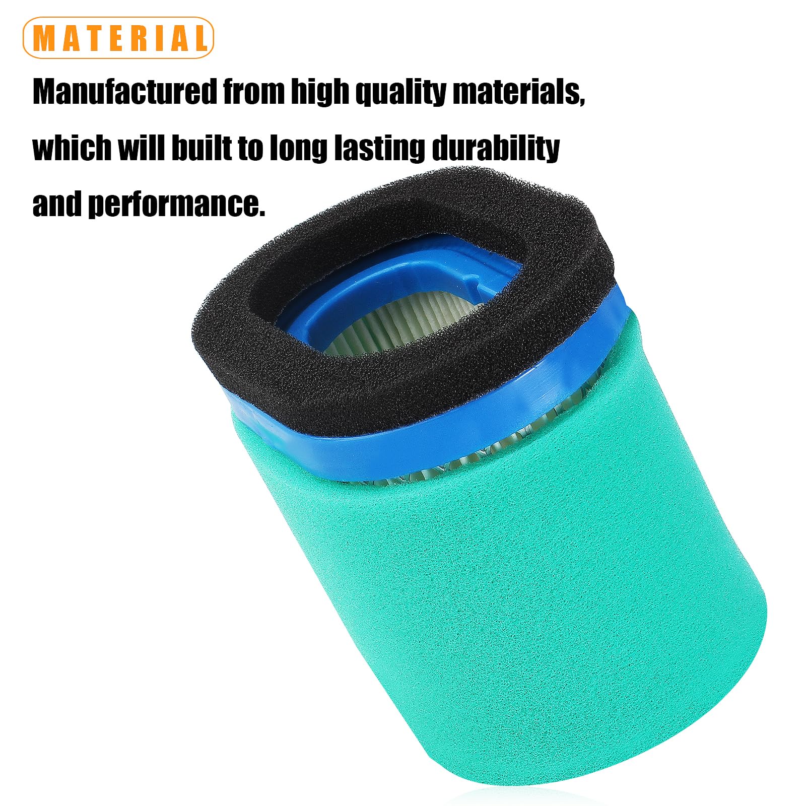 QAZAKY 2pcs Filter Compatible with 498596S 697029S 30-033 30-915 Intek Pro 5.5hp-6.5hp 110400 111400 120400 121400 121600 123400 OHV 100-093 9592 BS9591F ENGINE_AIR_FILTER