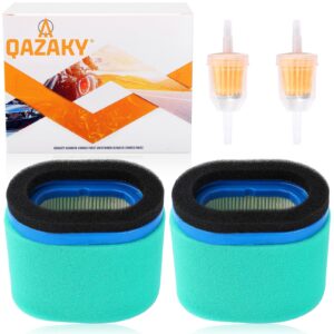 QAZAKY 2pcs Filter Compatible with 498596S 697029S 30-033 30-915 Intek Pro 5.5hp-6.5hp 110400 111400 120400 121400 121600 123400 OHV 100-093 9592 BS9591F ENGINE_AIR_FILTER