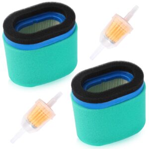 QAZAKY 2pcs Filter Compatible with 498596S 697029S 30-033 30-915 Intek Pro 5.5hp-6.5hp 110400 111400 120400 121400 121600 123400 OHV 100-093 9592 BS9591F ENGINE_AIR_FILTER