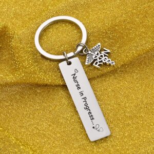 7RVZM Nurses Day Jewelry for Nurse Assistant Gift Nurse Student Gift Student Nurse Jewelry for Student Nurse Gift Nursing Student Jewelry Nursing Student Birthday Gift Future Nurse Keychain