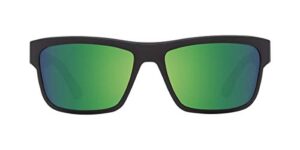 spy optic frazier soft matte black/hd plus bronze polar/green spectra mirror one size