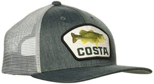 costa topo trucker hat, green heather largemouth bass