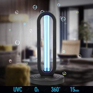 Rveal UVILIZER Tower - UV Light Sanitizer & Ultraviolet Disinfection Lamp (U-V-C Bulb for Home, Office, Travel | 38W Ozone Room Cleaning | US Stock)