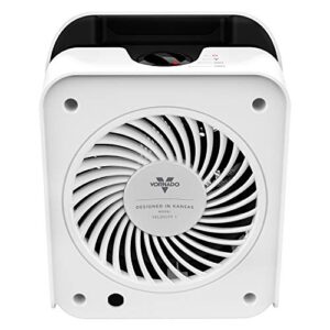 Vornado Velocity 1 Personal Space Heater with 2 Heat Settings and Advanced Safety Features, Small, White