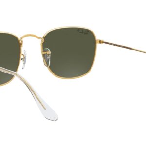 Ray-Ban RB3857 Frank Square Sunglasses, Legend Gold/G-15 Green Polarized, 51 mm