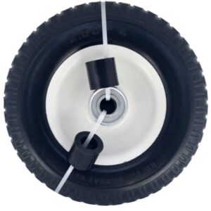 8 Inch Jungle Jim's 2.50-4" Flat Free All Purpose Tires - for Generator, Wagon, Hand Truck, Dolly, Utility Cart Tire on Wheel Assembly