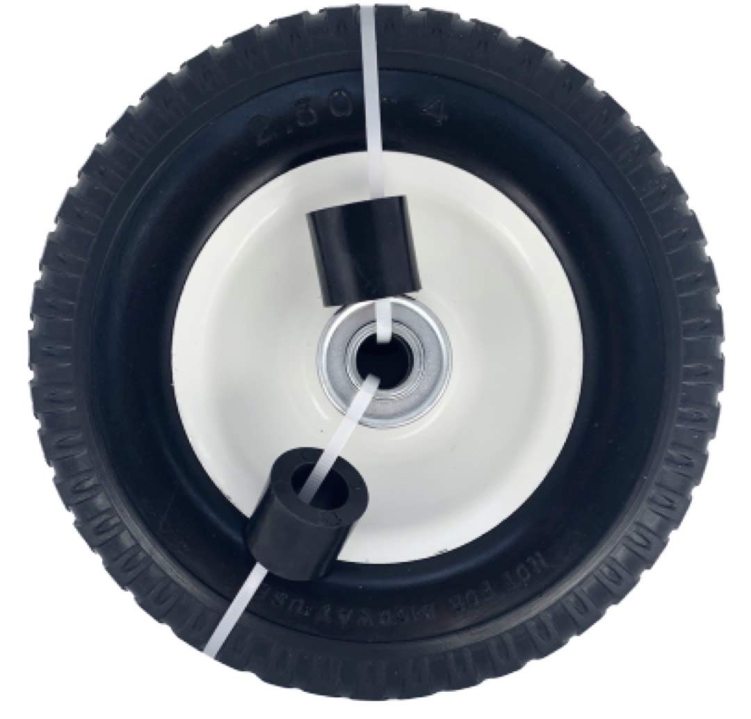 8 Inch Jungle Jim's 2.50-4" Flat Free All Purpose Tires - for Generator, Wagon, Hand Truck, Dolly, Utility Cart Tire on Wheel Assembly