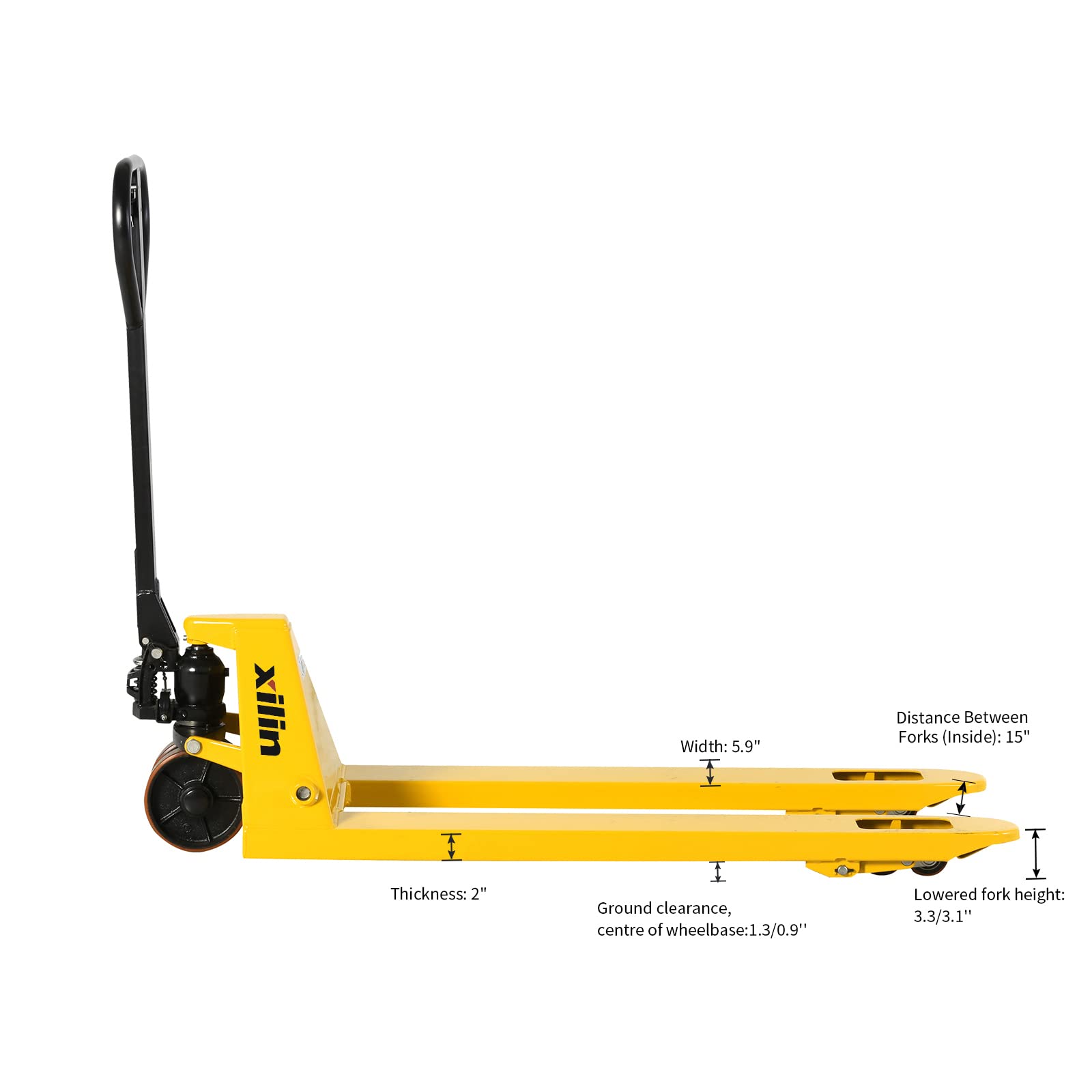 Xilin Manual Pallet Jack, Hand Pallet Jack Truck 48" Lx27“W, 5500lbs Capacity Pallet Lift