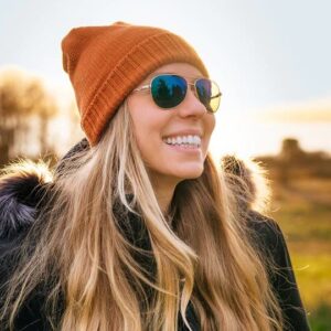 Revo Sunglasses Relay Petite: Women's Polarized Lens with Small Metal Aviator Frame, Gold Frame with Evergreen Lens