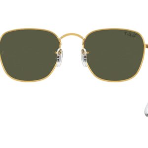 Ray-Ban RB3857 Frank Square Sunglasses, Legend Gold/G-15 Green Polarized, 51 mm