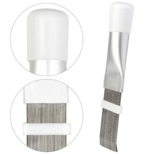 yeabwps 2 Pieces Air Conditioner Condenser Fin Cleaning Brush, Stainless Steel Air Conditioner Condenser Fin Comb Fin Evaporator Radiator Repair Tool