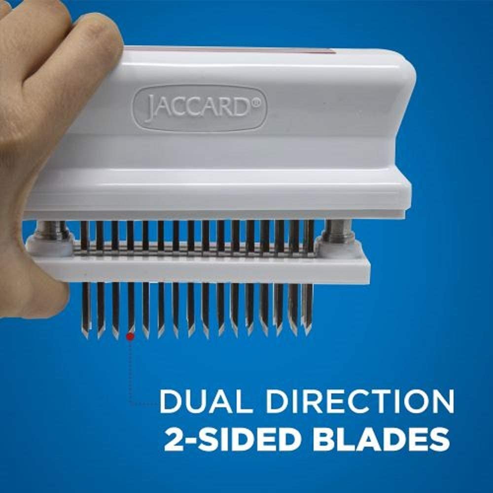 Jaccard 200348R, 48 Blade Durable Meat Tenderizer with Stainless Steel Razor Sharp Needle, Cooking Gadget for Tenderizing Chicken, Beef, Pork, Veal, BBQ, Red