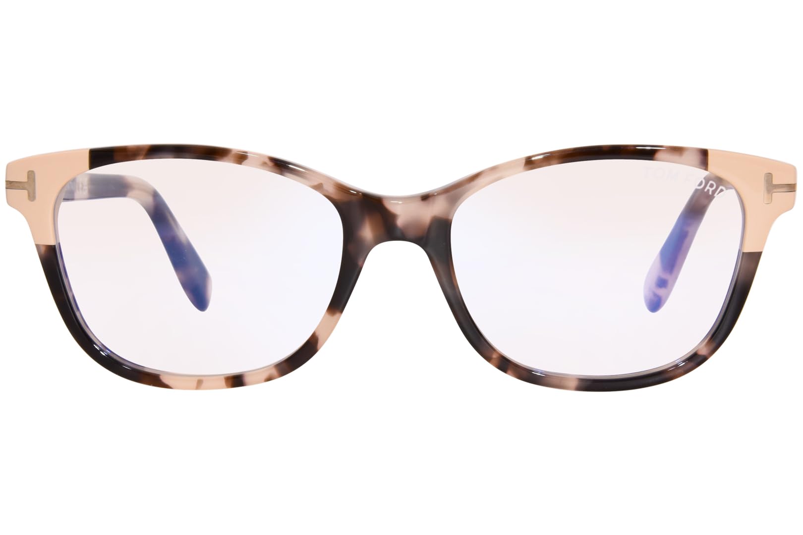 Eyeglasses Tom Ford FT 5638 -B 055 Shiny Vintage Pink Havana, Rose Gold/Blue Bl