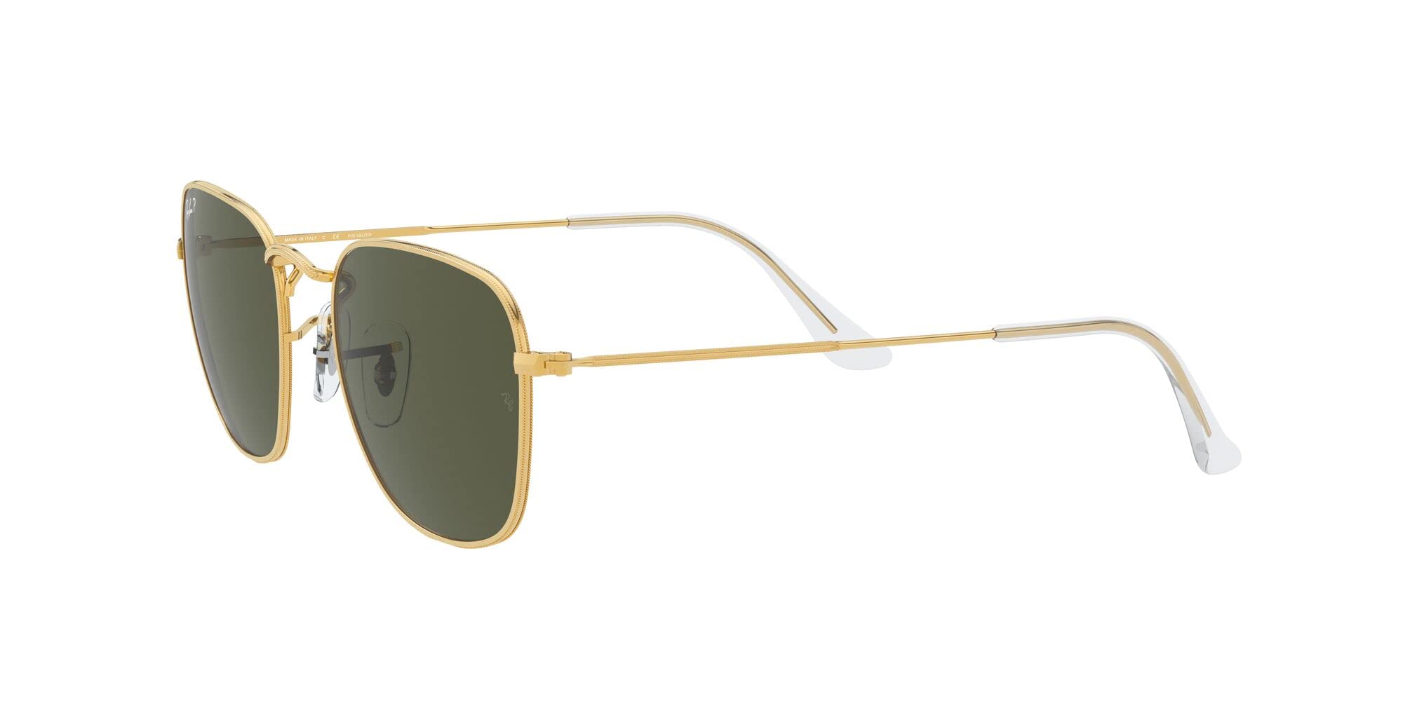 Ray-Ban RB3857 Frank Square Sunglasses, Legend Gold/G-15 Green Polarized, 51 mm