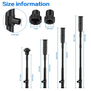 Fountain Pump Nozzle kit, 8PCS Water Fountain Spray Head Set-Mushroom Water Fountain Spray Heads for Pond Fountain Submersible Pump Pool-L Black